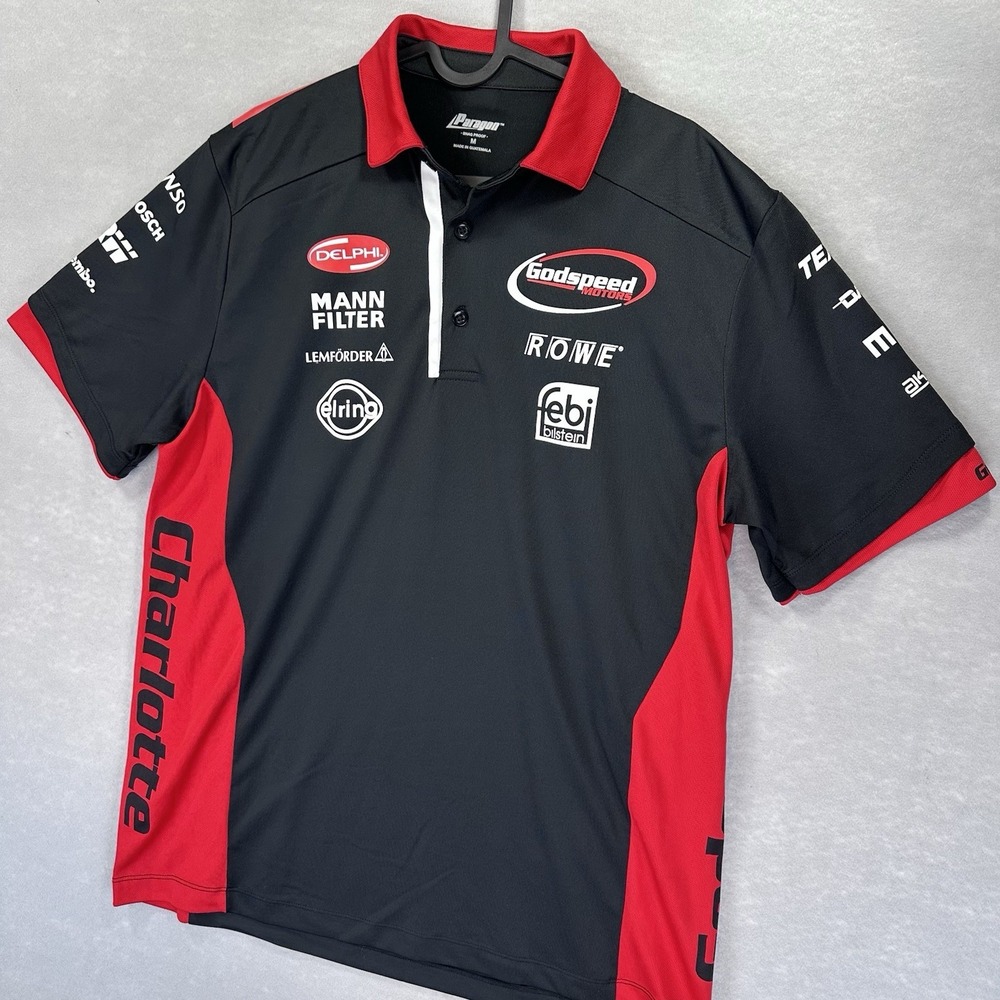Godspeed Motors Bosch Rowe Delphi Racing Race Charlotte NC Paragon Polo Shirt M‎